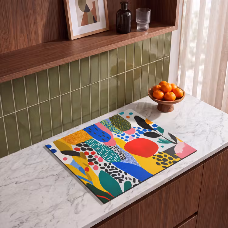 Herdabdeckplatte - Punkte - Formen - Modern - Farben — 4