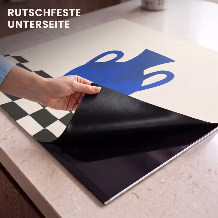 Herdabdeckplatte - Vase - Blau - Blockiert - Modern — 6