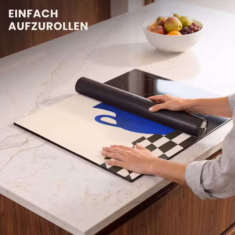 Herdabdeckplatte - Vase - Blau - Blockiert - Modern — 7