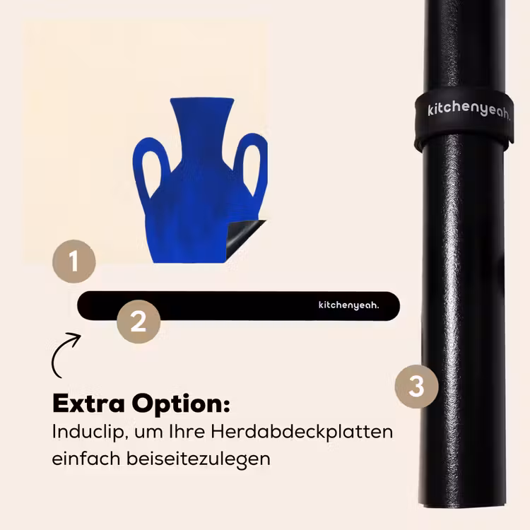 Herdabdeckplatte - Vase - Blau - Blockiert - Modern — 8