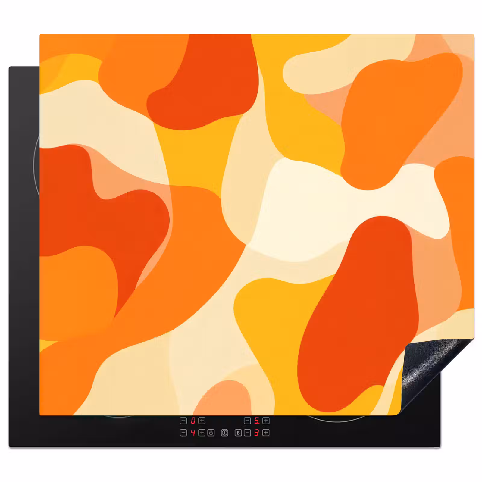 Herdabdeckplatte - Abstrakt - Formen - Orange — 1