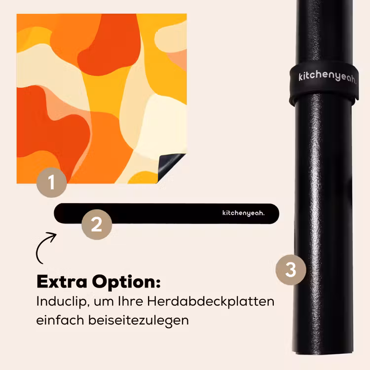 Herdabdeckplatte - Abstrakt - Formen - Orange — 8