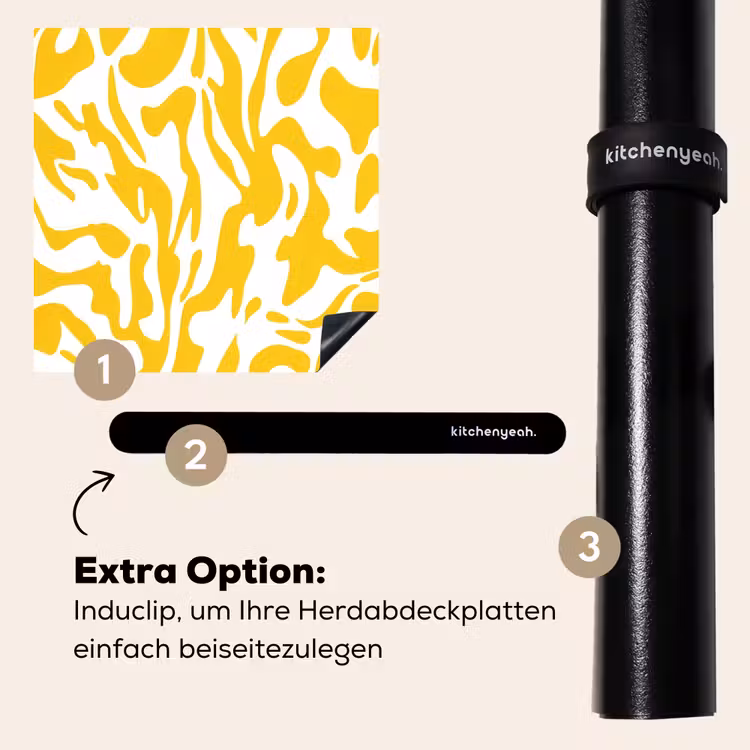 Herdabdeckplatte - Formen - Weiß - Abstrakt — 8