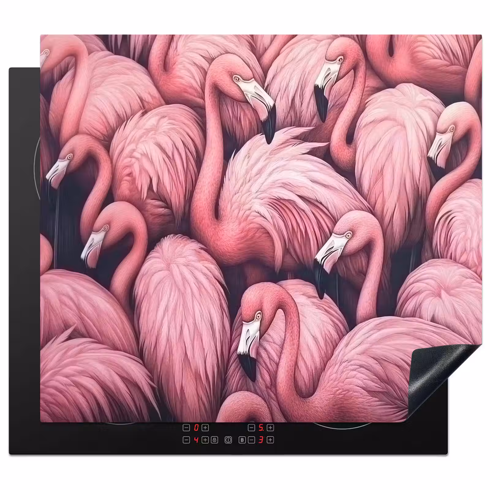 Herdabdeckplatte - Flamingo - Rosa - Tiere — 1