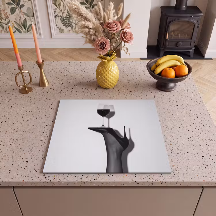 Herdabdeckplatte - Absatz - Wein - Minimalistisch - Schwarz — 3
