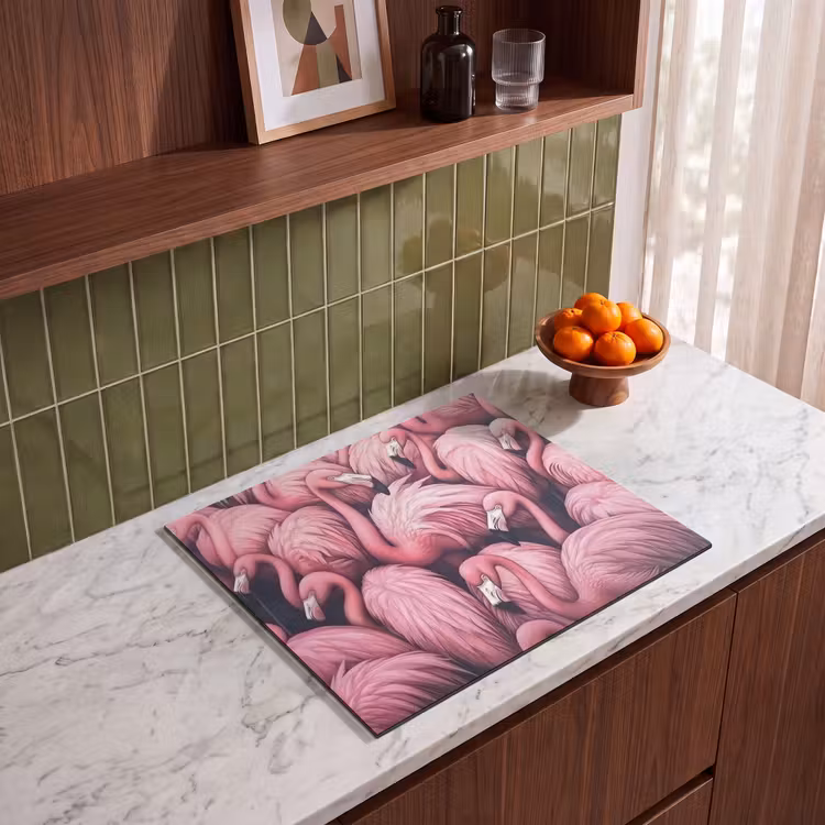 Herdabdeckplatte - Flamingo - Rosa - Tiere — 4