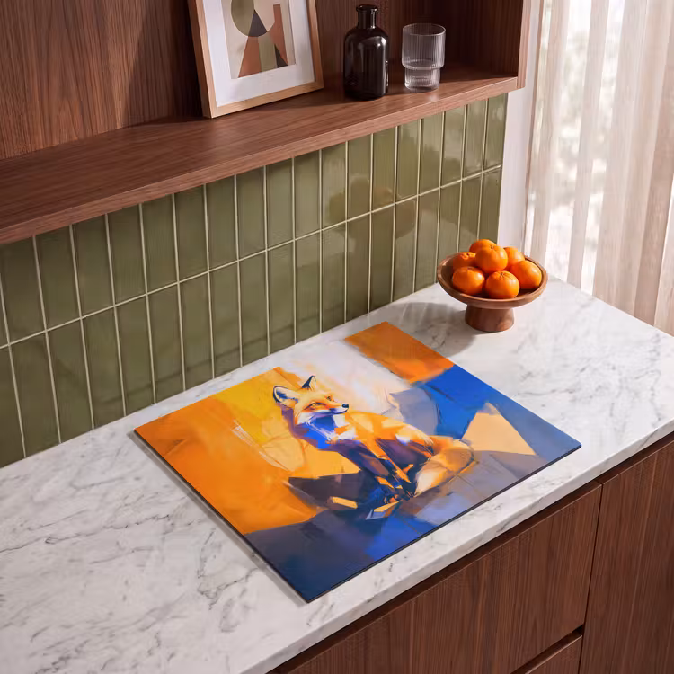 Herdabdeckplatte - Fuchs - Orange - Formen - Abstrakt — 4