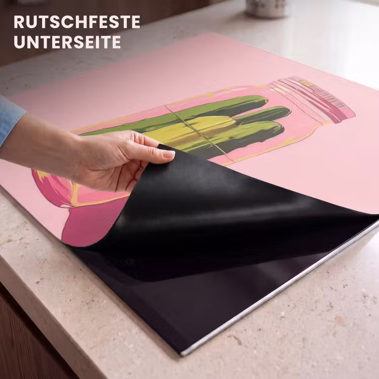 Herdabdeckplatte - Gewürzgurken - Topf - Farbton - Rosa — 6