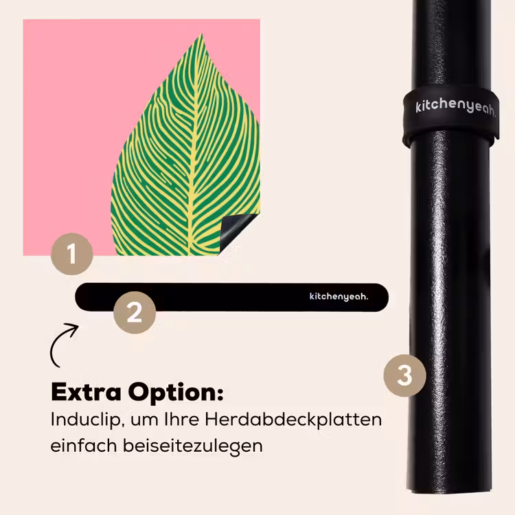Herdabdeckplatte - Illustration - Blatt - Minimalistisch - Grün — 8
