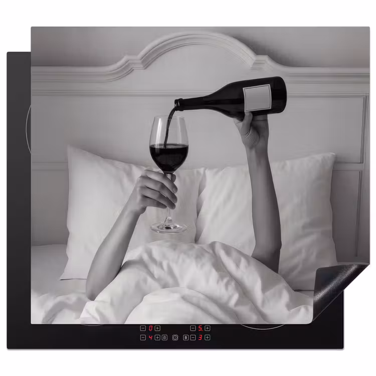 Herdabdeckplatte - Laken - Arme - Wein - Glas — 1