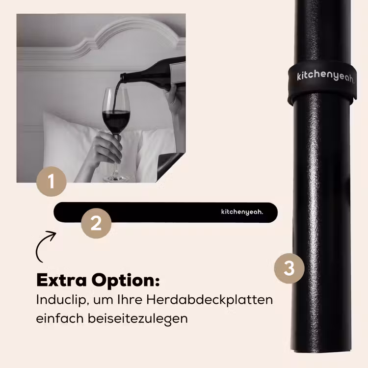 Herdabdeckplatte - Laken - Arme - Wein - Glas — 8