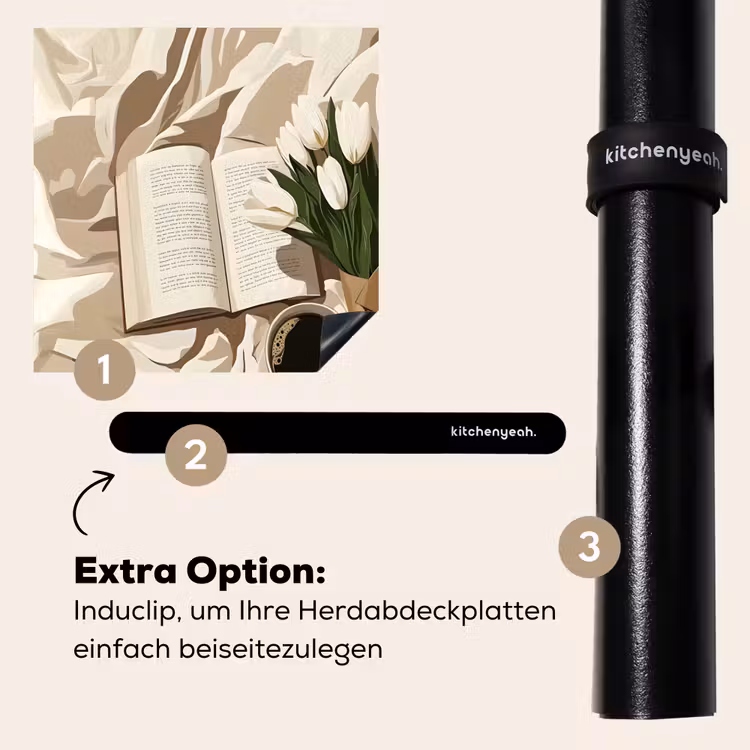 Herdabdeckplatte - Buch - Illustration - Tulpen - Kaffee — 8