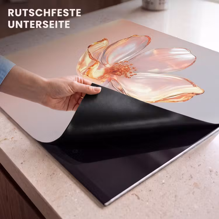 Herdabdeckplatte - Gläser - Blume - Rosa — 6