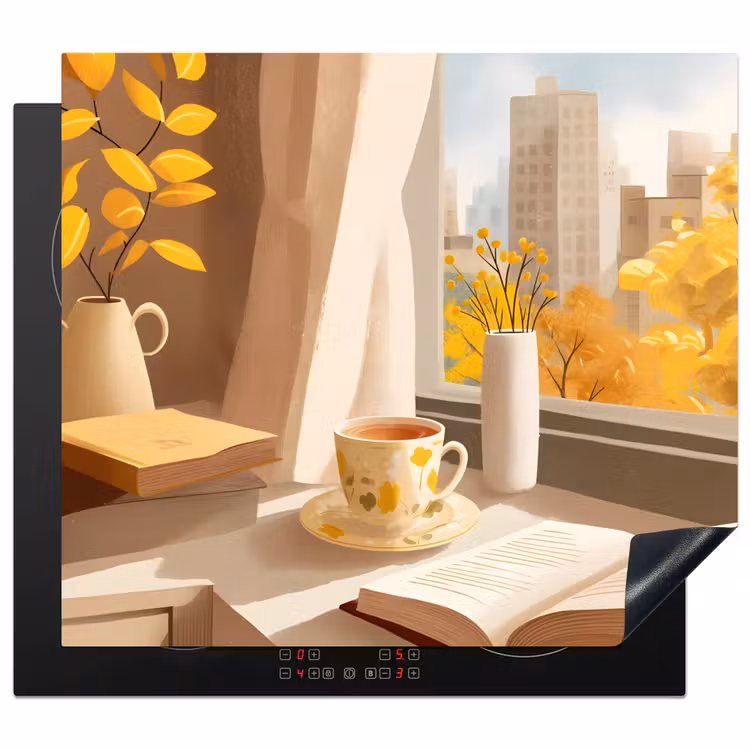 Herdabdeckplatte - Tee - Buch - Tee - Herbst — 1