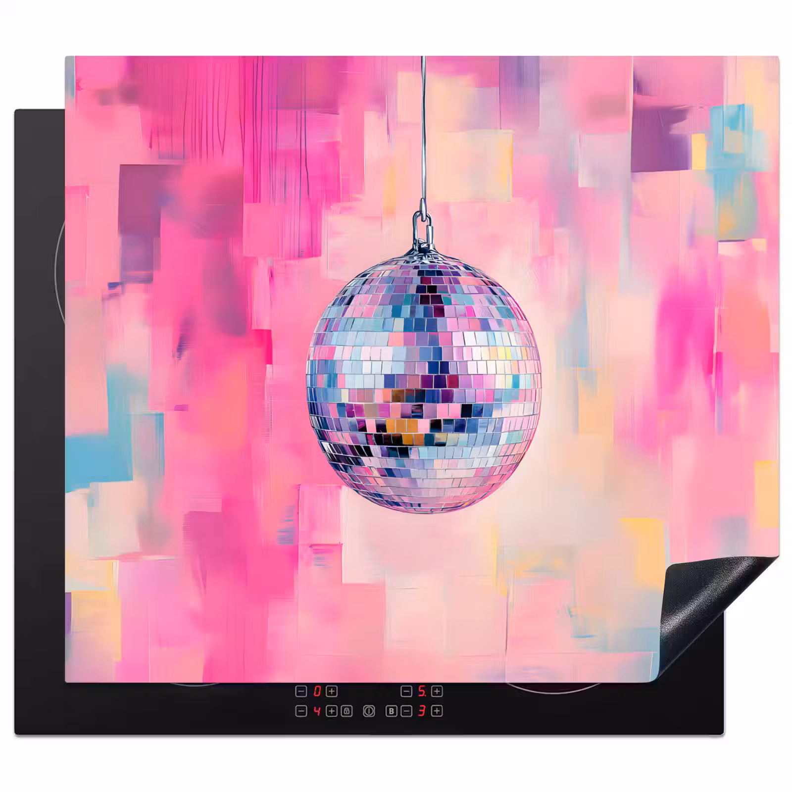 Herdabdeckplatte - Discoball - Rosa - Farbe — 1
