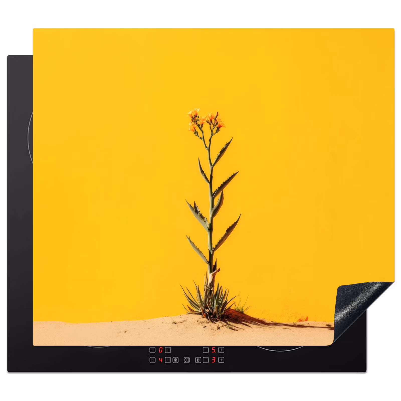 Herdabdeckplatte - Sand - Pflanze - Gelb - Minimalistisch — 1