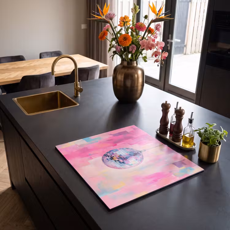 Herdabdeckplatte - Discoball - Rosa - Farbe — 2