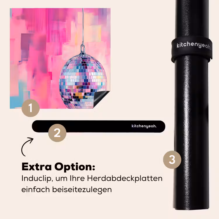 Herdabdeckplatte - Discoball - Rosa - Farbe — 8