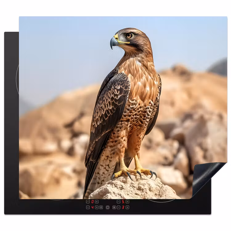 Herdabdeckplatte - Falke - Vogel - Fels - Macht — 1