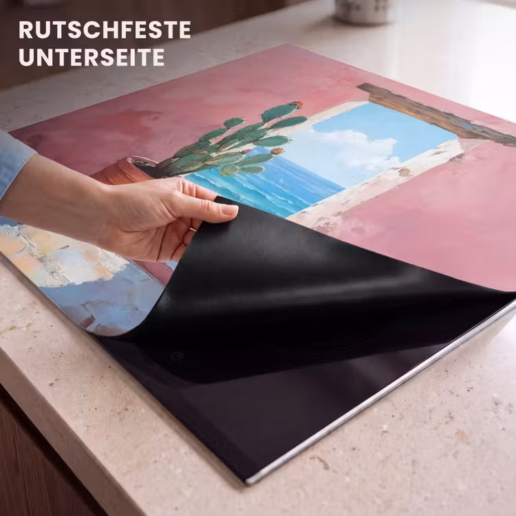 Herdabdeckplatte - Meer - Rosa - Kaktus — 6