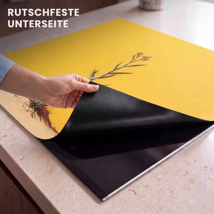 Herdabdeckplatte - Sand - Pflanze - Gelb - Minimalistisch — 6