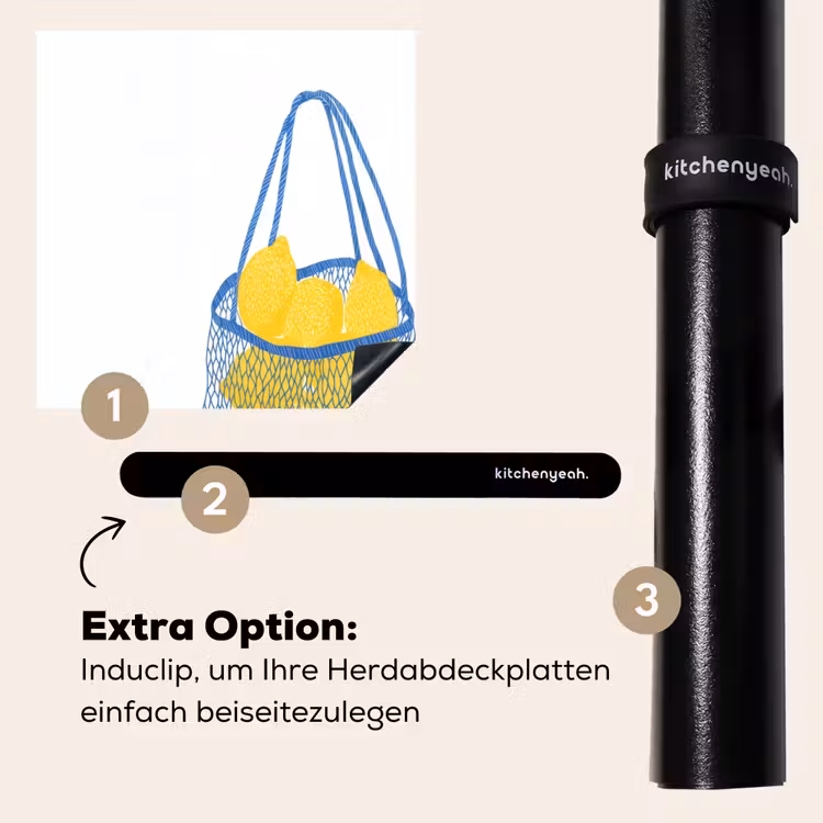 Herdabdeckplatte - Tasche - Blau - Zitronen - Illustration — 8