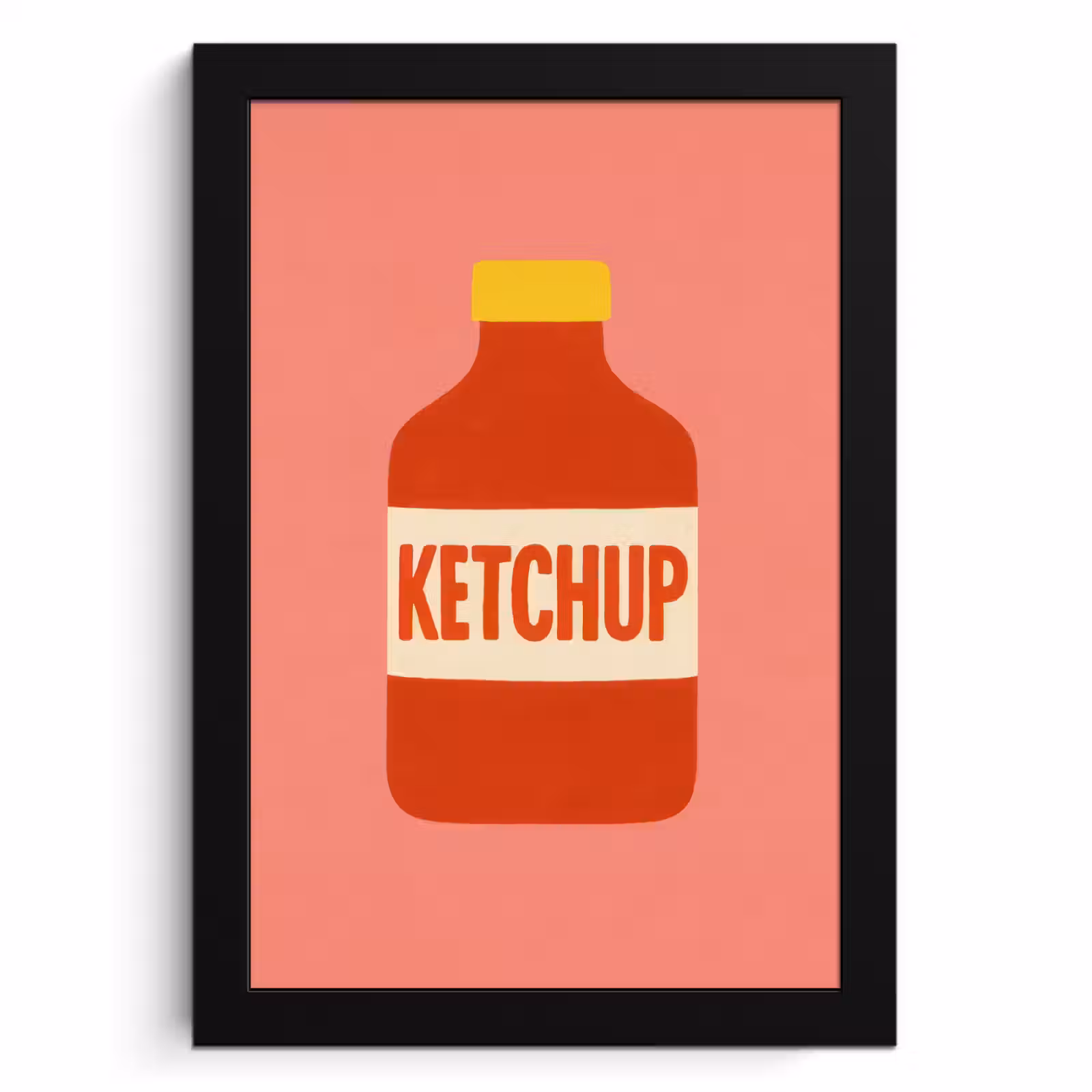 Bilder mit Rahmen - Ketchup - Flasche - Rot - Minimalistisch — 1