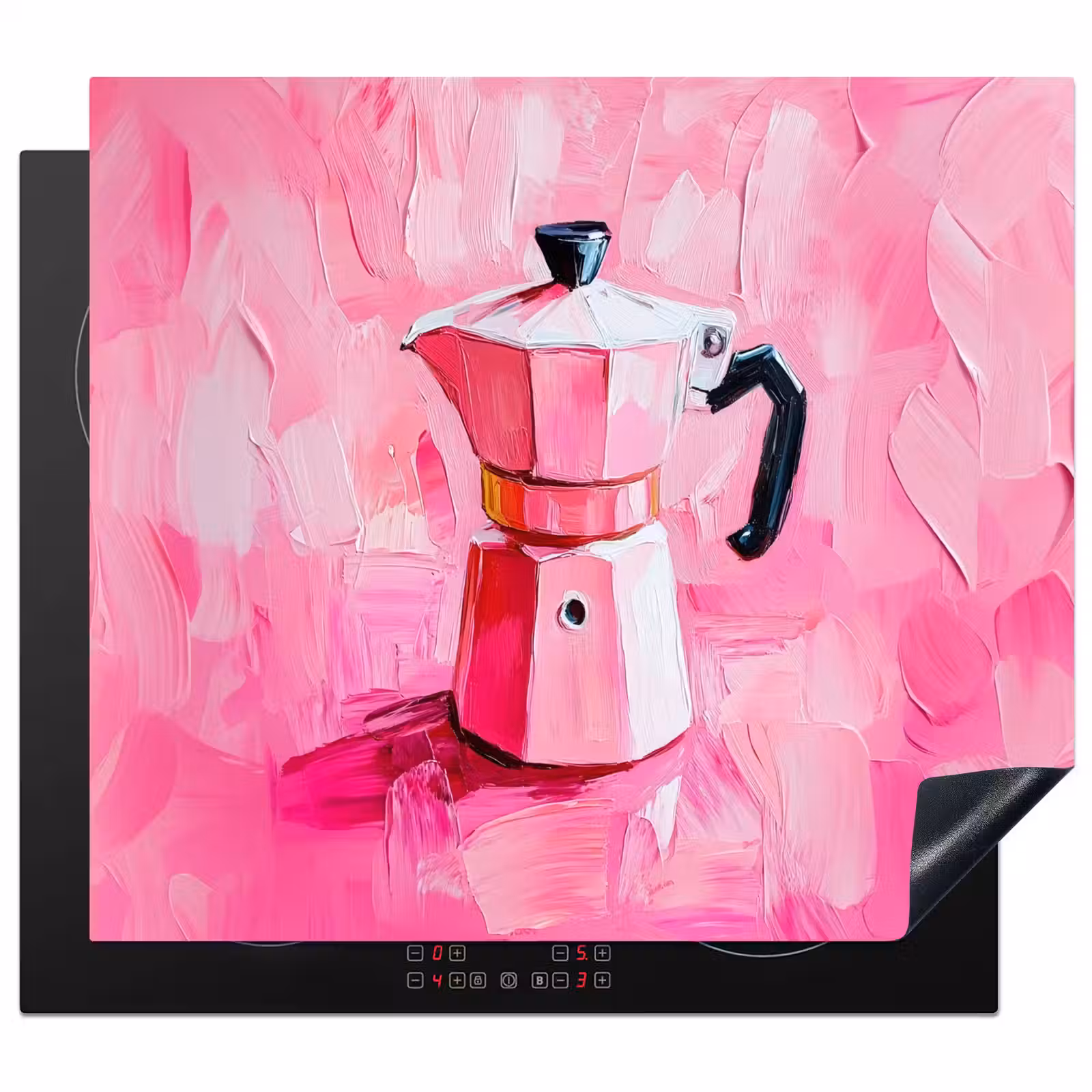 Herdabdeckplatte - Rosa - Farbe - Kaffee — 1
