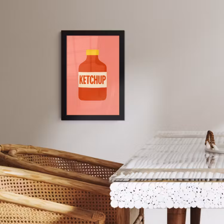 Bilder mit Rahmen - Ketchup - Flasche - Rot - Minimalistisch — 3
