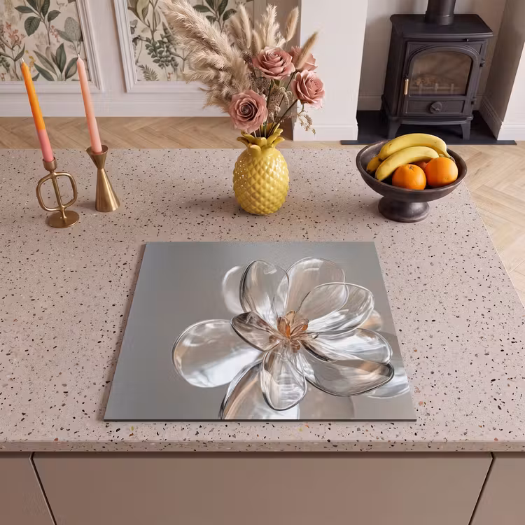 Herdabdeckplatte - Blume - Gläser - Transluzent — 3