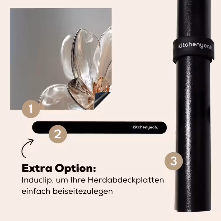 Herdabdeckplatte - Blume - Gläser - Transluzent — 8