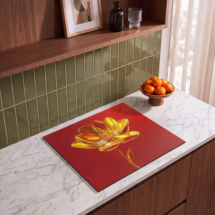 Herdabdeckplatte - Blume - Gold - Gläser — 4