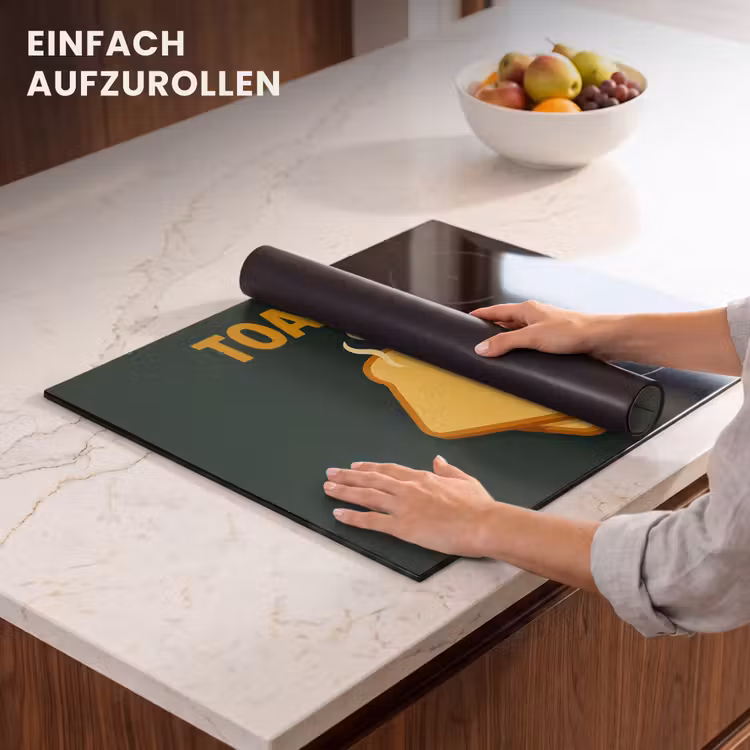 Herdabdeckplatte - Brot - Toast - Grün - Minimalistisch — 7