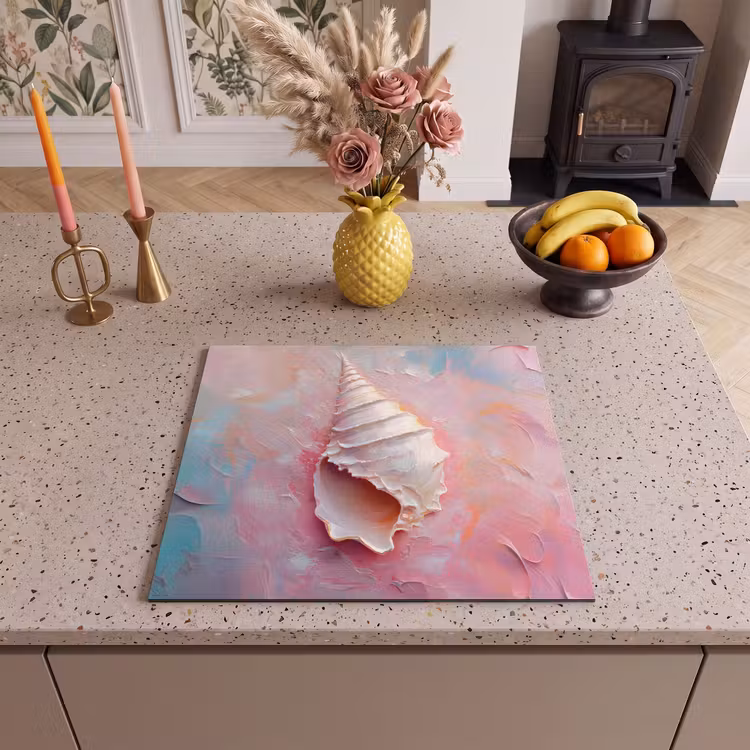 Herdabdeckplatte - Muschel - Pastell - Rosa — 3