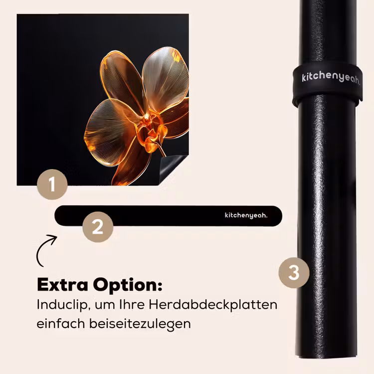 Herdabdeckplatte - Orchidee - Transparent - Blume — 8