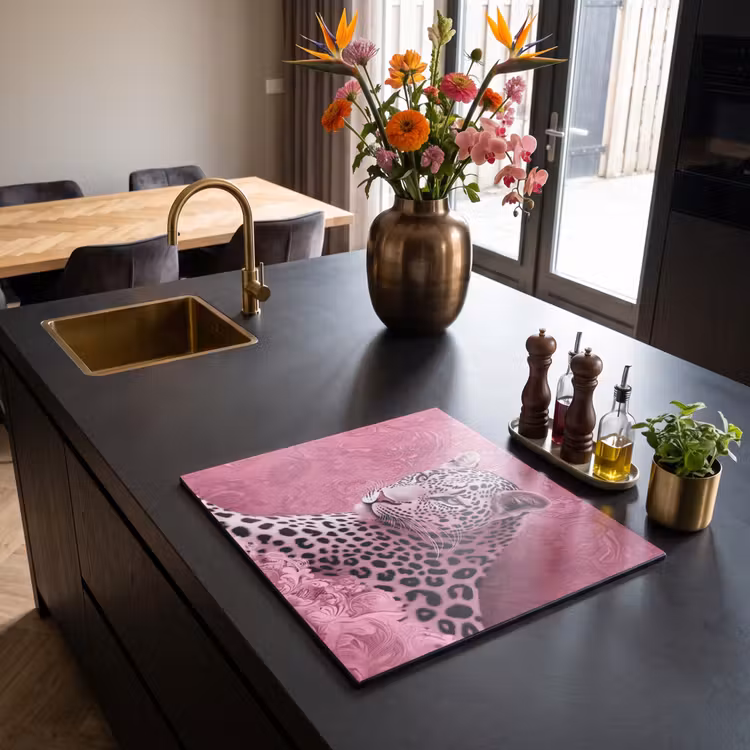 Herdabdeckplatte - Panther - Deluxe - Rosa — 2