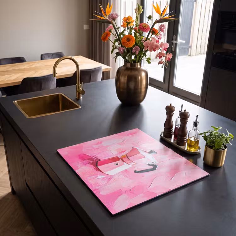 Herdabdeckplatte - Rosa - Farbe - Kaffee — 2