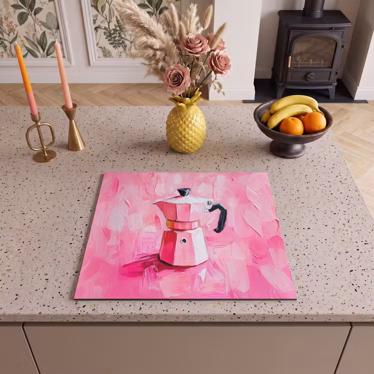 Herdabdeckplatte - Rosa - Farbe - Kaffee — 3