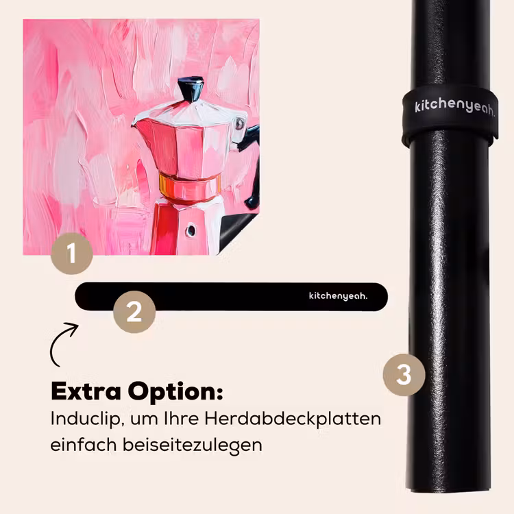 Herdabdeckplatte - Rosa - Farbe - Kaffee — 8