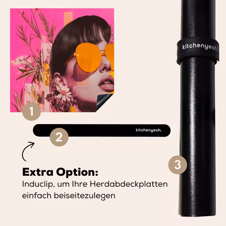 Herdabdeckplatte - Sonnenbrille - Orange - Frau - Pflanzen — 8