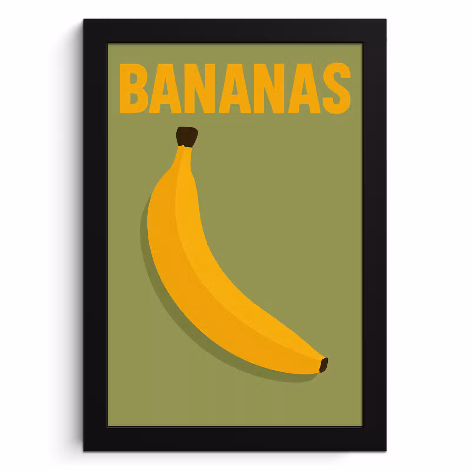 Bilder mit Rahmen - Banane - Minimalistisch - Gelb — 1