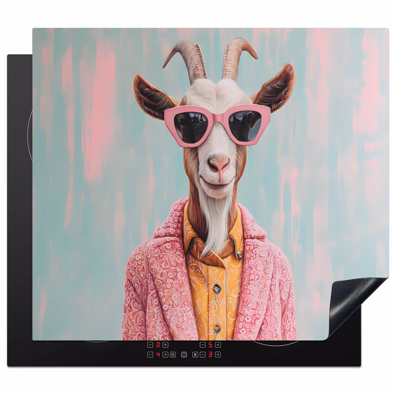 Herdabdeckplatte - Sonnenbrille - Rosa - Ziege - Anhören — 1