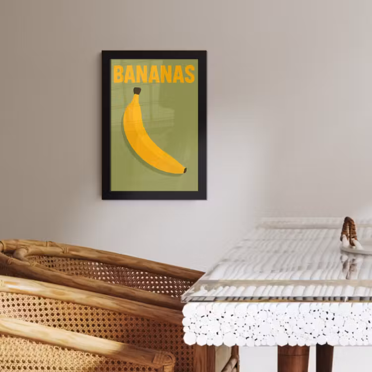 Bilder mit Rahmen - Banane - Minimalistisch - Gelb — 3