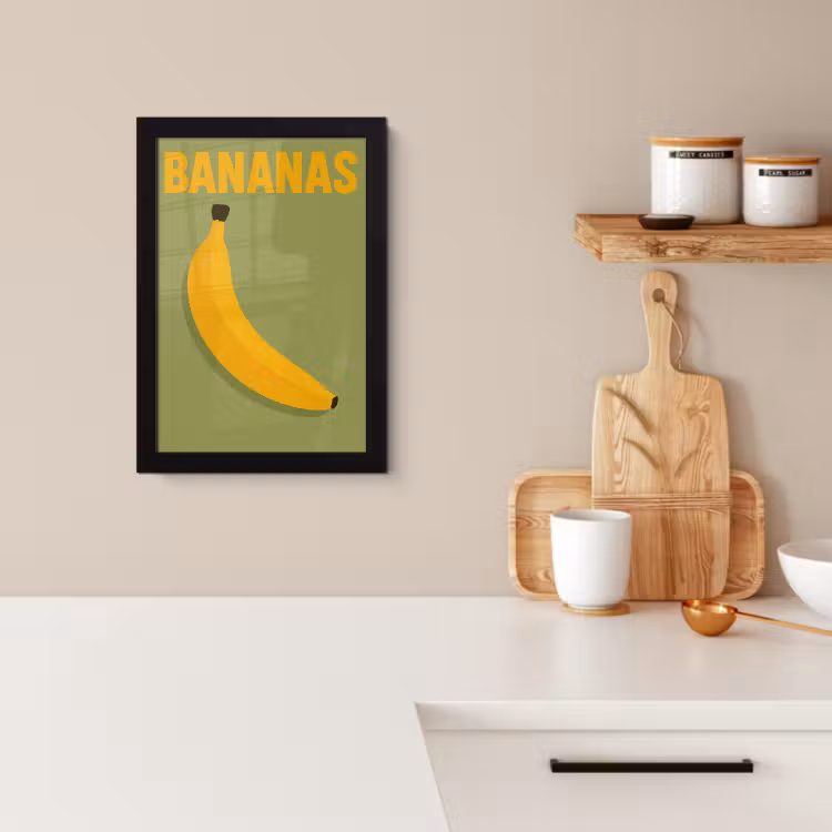 Bilder mit Rahmen - Banane - Minimalistisch - Gelb — 4