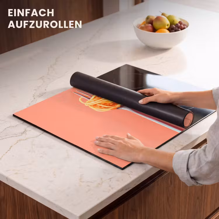 Herdabdeckplatte - Gabel - Spaghetti - Künstlerisch - Rosa — 7