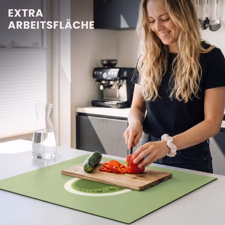 Herdabdeckplatte - Minimalistisch - Becher - Matcha -Grün — 5