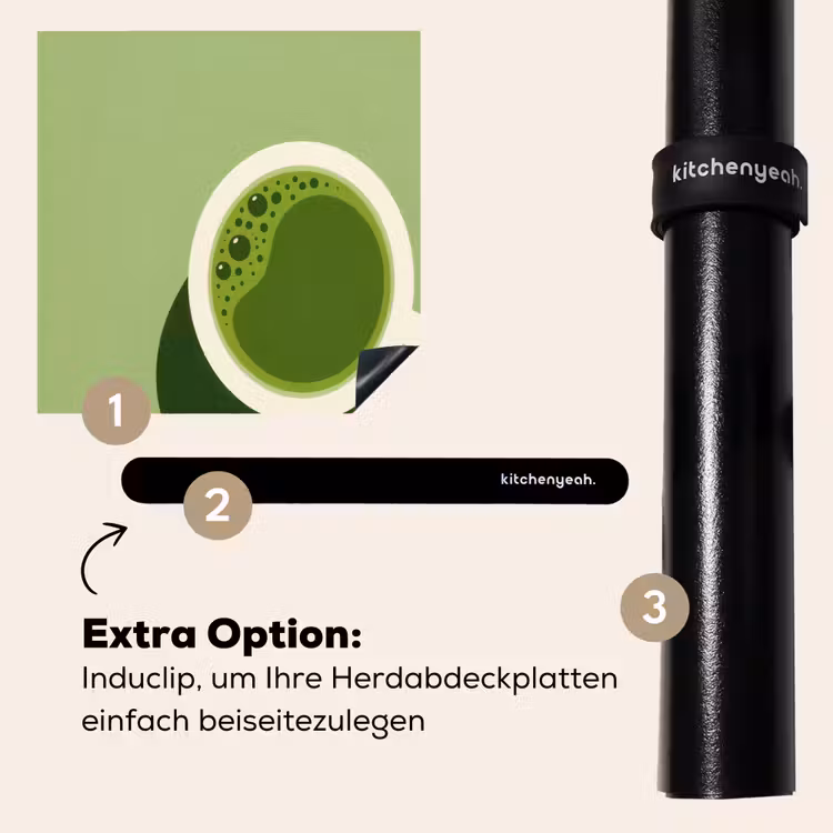 Herdabdeckplatte - Minimalistisch - Becher - Matcha -Grün — 8