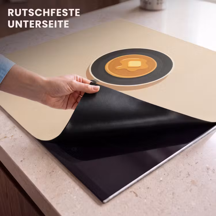 Herdabdeckplatte - Pfannkuchen - Bratpfanne - Butter - Minimalistisch — 6
