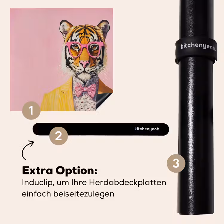 Herdabdeckplatte - Tiger - Brille - Gelb - Jacke — 8