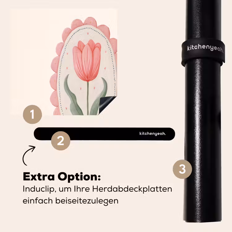 Herdabdeckplatte - Tulpe - Rahmen - Oval - Illustration — 8
